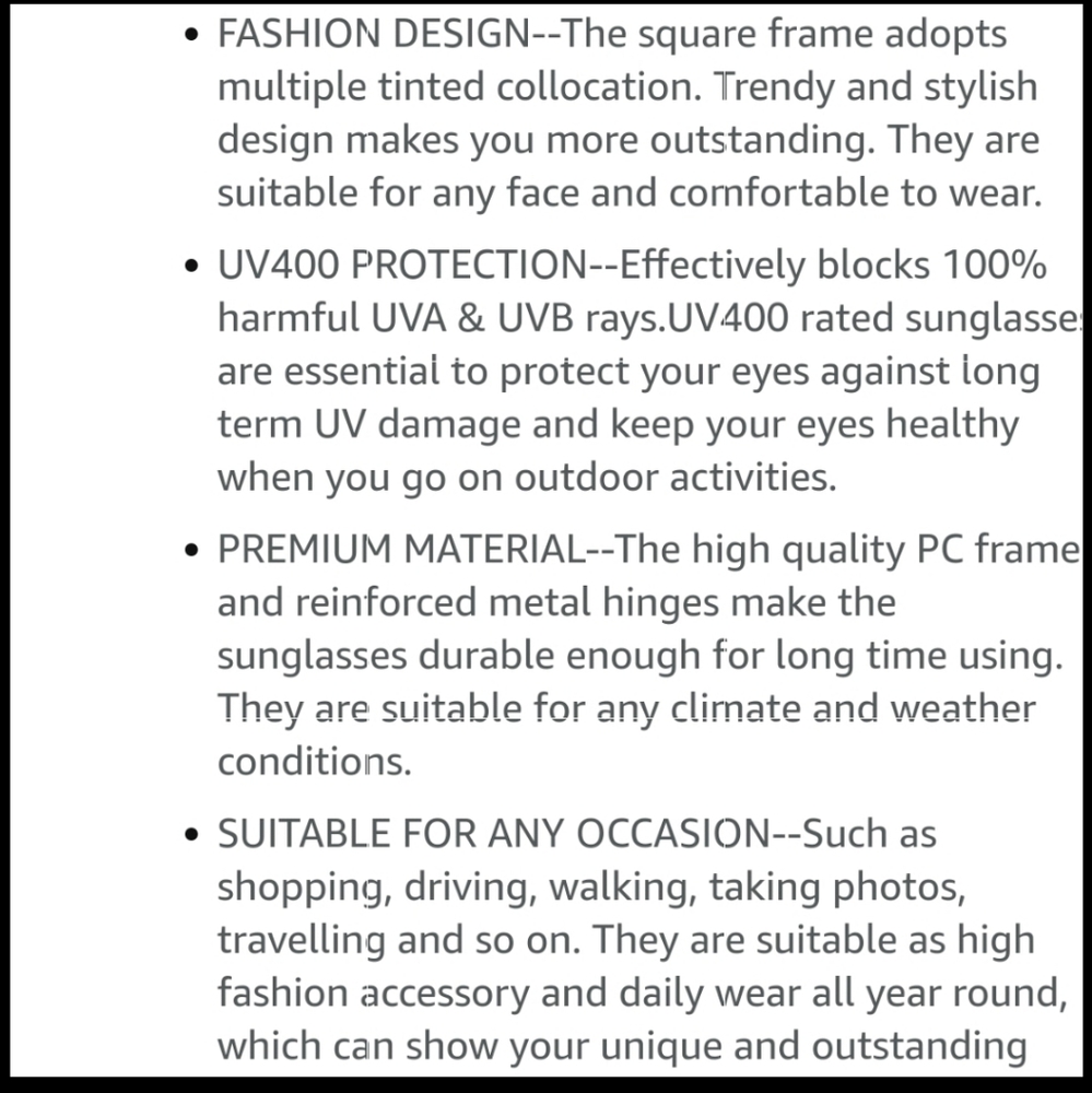 Square glitter Colorblock π Sunglasses - Picture 4 of 8